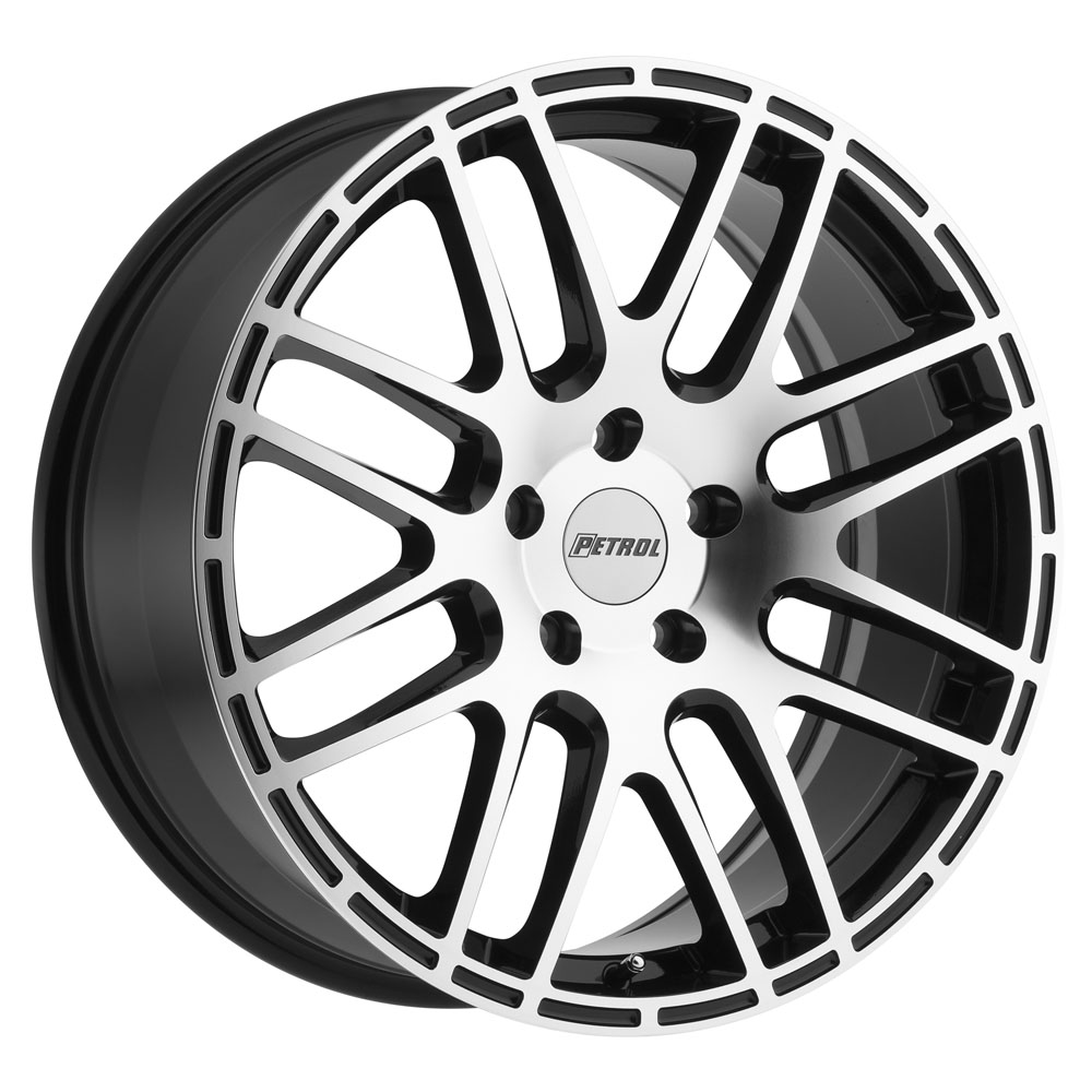 Petrol P6A GLOSS BLACK W/ MACHINED CUT FACE Wheel (17