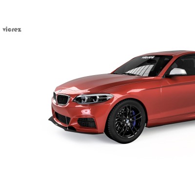 Vicrez VZ Style Front Bumper Splitter vz100953 | BMW 2 Series F22 F23 2014-2019