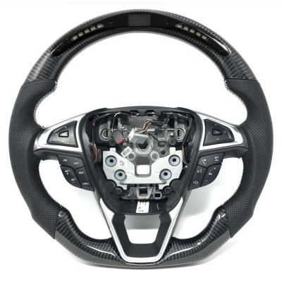 Vicrez Carbon Fiber Steering Wheel+ LED vz102407| Ford Edge/ Mondeo/ Fusion 2015-2021