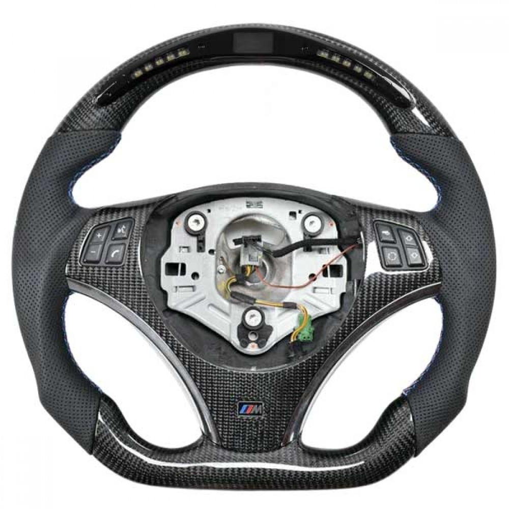 Vicrez Carbon Fiber Steering Wheel + LED vz105038 | BMW M3 E90 E92 E90