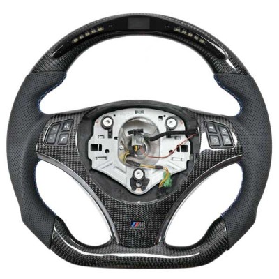 Vicrez Carbon Fiber Steering Wheel+ LED vz102421| BMW M3 E90 E92 E90 /1 Series E82 E87