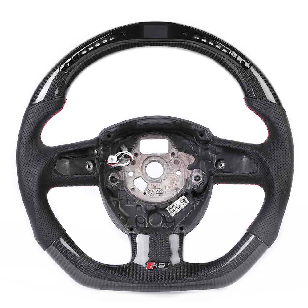 Vicrez Carbon Fiber Steering Wheel + LED vz105141 | Audi A5 2006-2012