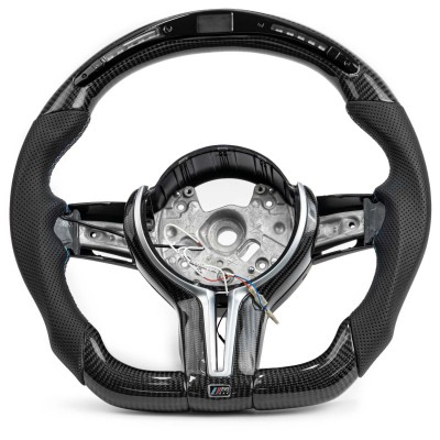 Vicrez Carbon Fiber M Performance Steering Wheel +LED vz102111| BMW M2 F87 M3 F80 M4 F82 F83 M5 F10 / 2 3 4 Series/ X5 X6