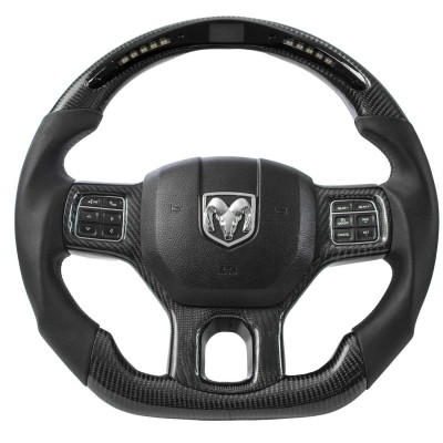 Vicrez Carbon Fiber Steering Wheel +LED Dash vz102339 | Dodge Ram 1500 2013-2018