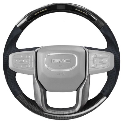 Vicrez Carbon Fiber Steering Wheel + LED vz102365 | GMC Sierra 2019-2022