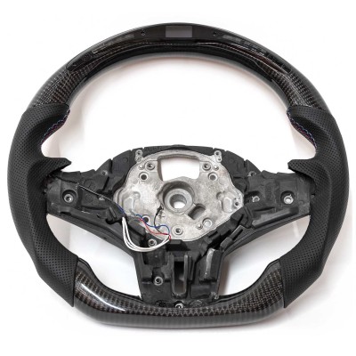Vicrez Carbon Fiber Steering Wheel+ LED vz102369 | BMW M2 G87 M3 G80 M4 G82 G83 M5 F90 2 3 4 5 6 8 X Series 