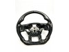 Vicrez Carbon Fiber OEM Steering Wheel vz101902 | Ford F-150 | F-250 | F-350 2015-2021 | Ring: Black / Material: Black Carbon Fiber / Stitching: Black / Hand Grips: Black Leather / Inlay: Forged Carbon Fiber