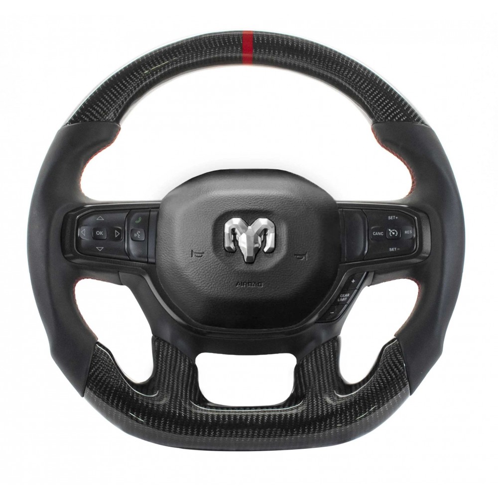 Vicrez Carbon Fiber OEM Steering Wheel vz102366 | RAM 1500 2500 3500 2019-2024