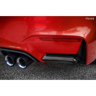 Vicrez Carbon Fiber Rear Splitters vz101009 for BMW M4 F82 F83/ M3 F80 2014-2019