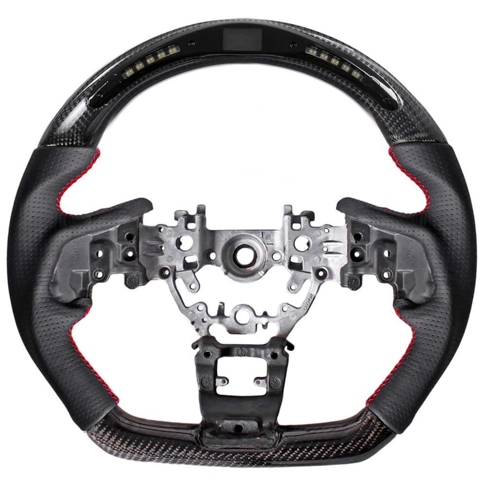 Vicrez Carbon Fiber Steering Wheel +LED Dash Display vz101284  | Subaru Outback 2018-2023