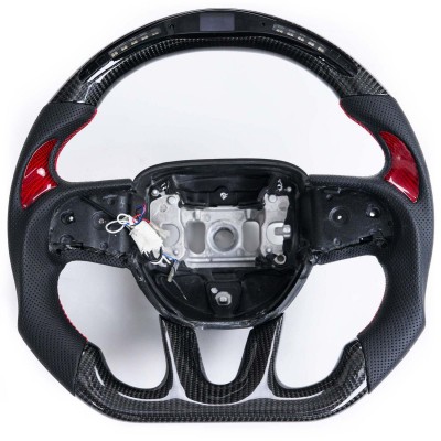 Vicrez Carbon Fiber Steering Wheel +LED Dash Display vz101782 | Dodge Charger 2015-2022