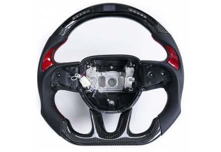 Vicrez Carbon Fiber Steering Wheel +LED Dash Display vz101781-DL | Dodge Challenger 2015-2022