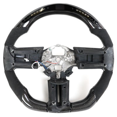 Vicrez Carbon Fiber Steering Wheel +LED Dash Display vz102195 | Ford Mustang 2010-2014