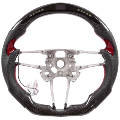 Vicrez Carbon Fiber Steering Wheel +LED Dash vz101899 | Porsche 991.2 / 718 / Cayenne 958.2 / Panamera 971 / Macan