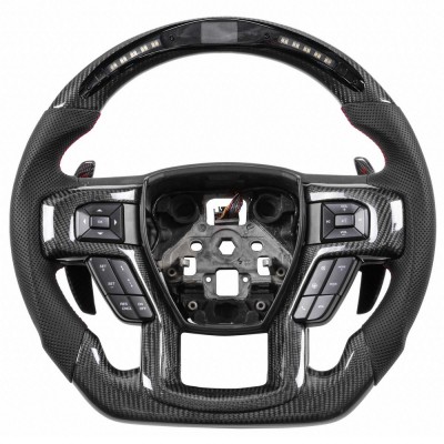 Vicrez Carbon Fiber Steering Wheel +LED Dash vz101901 | Ford F-150 | F-250 | F-350 2015-2021