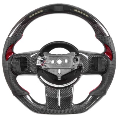 Vicrez Carbon Fiber Steering Wheel +LED Dash vz102064 | Jeep Wrangler JK | Cherokee | Patriot 2011-2018