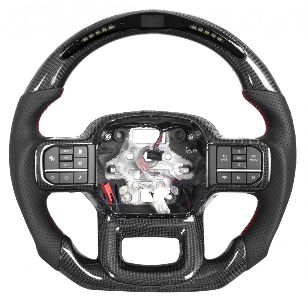 Vicrez Carbon Fiber Steering Wheel + LED Dash vz105227 | Ford F-350 2021-2023