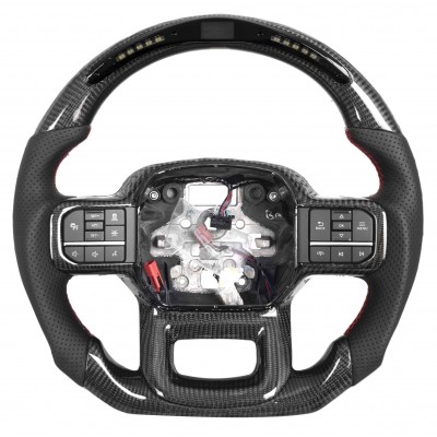 Vicrez Carbon Fiber Steering Wheel + LED Dash vz105225 | Ford F-250 2021-2023