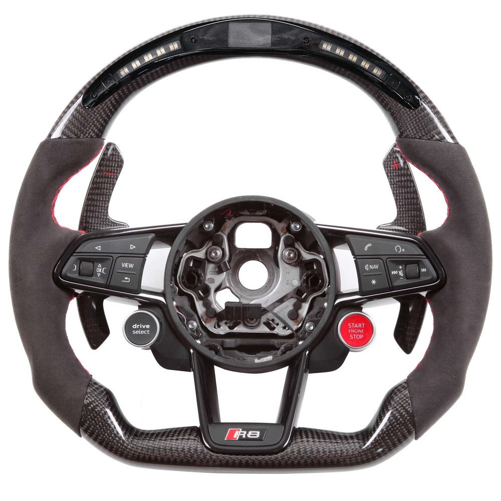 Vicrez Carbon Fiber Steering Wheel +LED Dash vz102200 | Audi R8 2016-2020