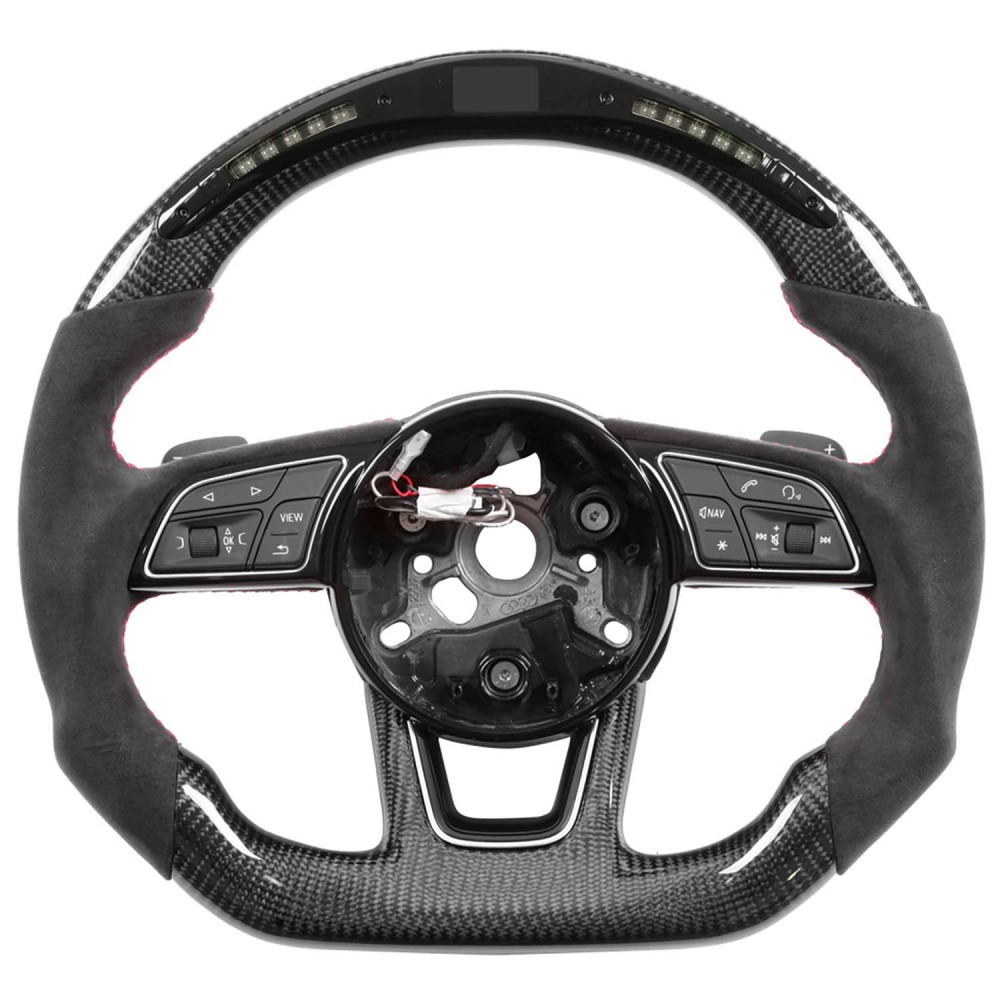 Vicrez Carbon Fiber Steering Wheel + LED Dash vz104913 | Audi A5 2017-2020