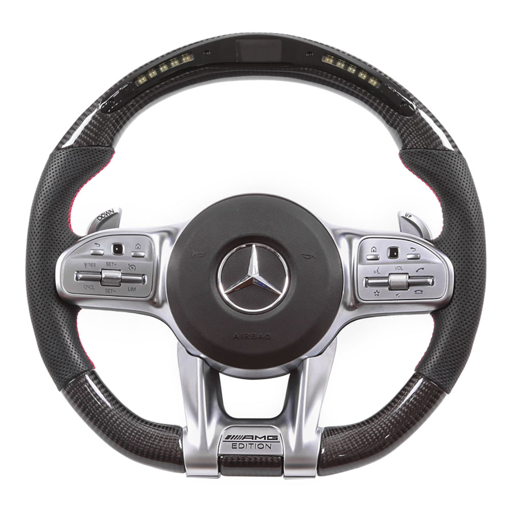 Vicrez Carbon Fiber Steering Wheel+LED Dash vz102311 | Mercedes-Benz AMG 2018-2021 