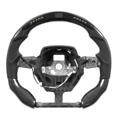 Vicrez Carbon Fiber Steering Wheel+LED Dash vz102317 | Lamborghini Huracan 2015-2021