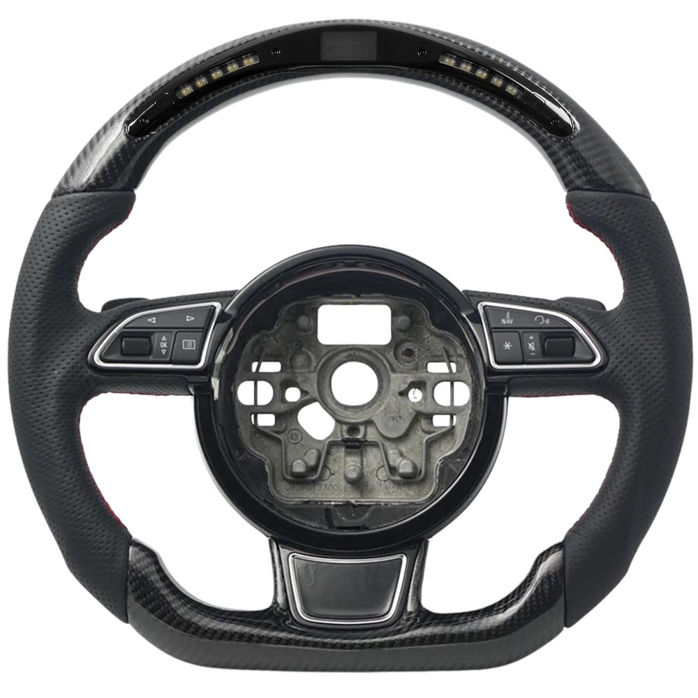 Vicrez Carbon Fiber Steering Wheel + LED Dash vz105033 | Audi S5 2008-2016
