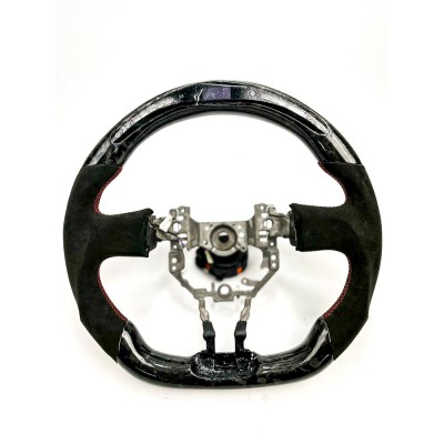 Vicrez Carbon Fiber Steering Wheel +LED Dash vz102533 | FRS/BRZ/86 2013-2016 | Material: Forged Carbon Fiber / Stitching: Red / Hand Grips: Black Alcatara