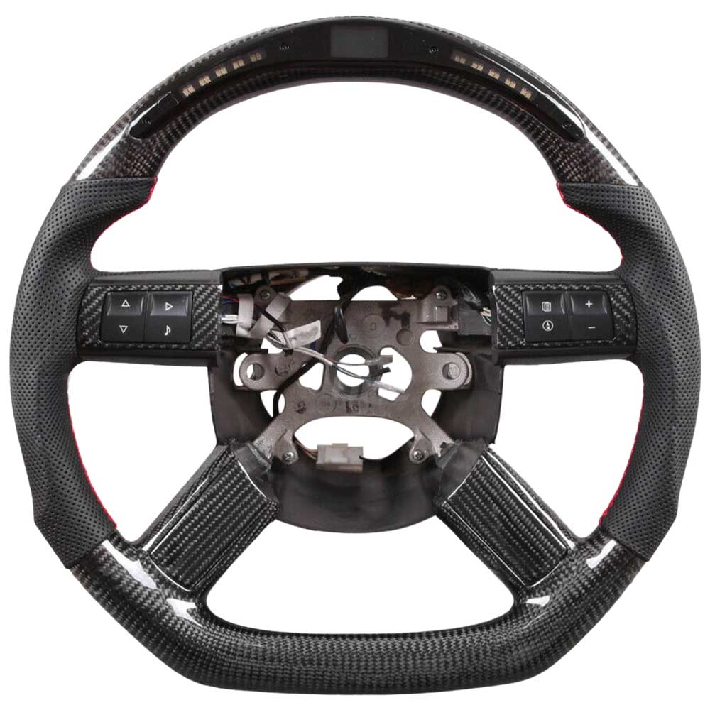 Vicrez Carbon Fiber Steering Wheel +LED vz102341 | Dodge Challenger 2005-2010