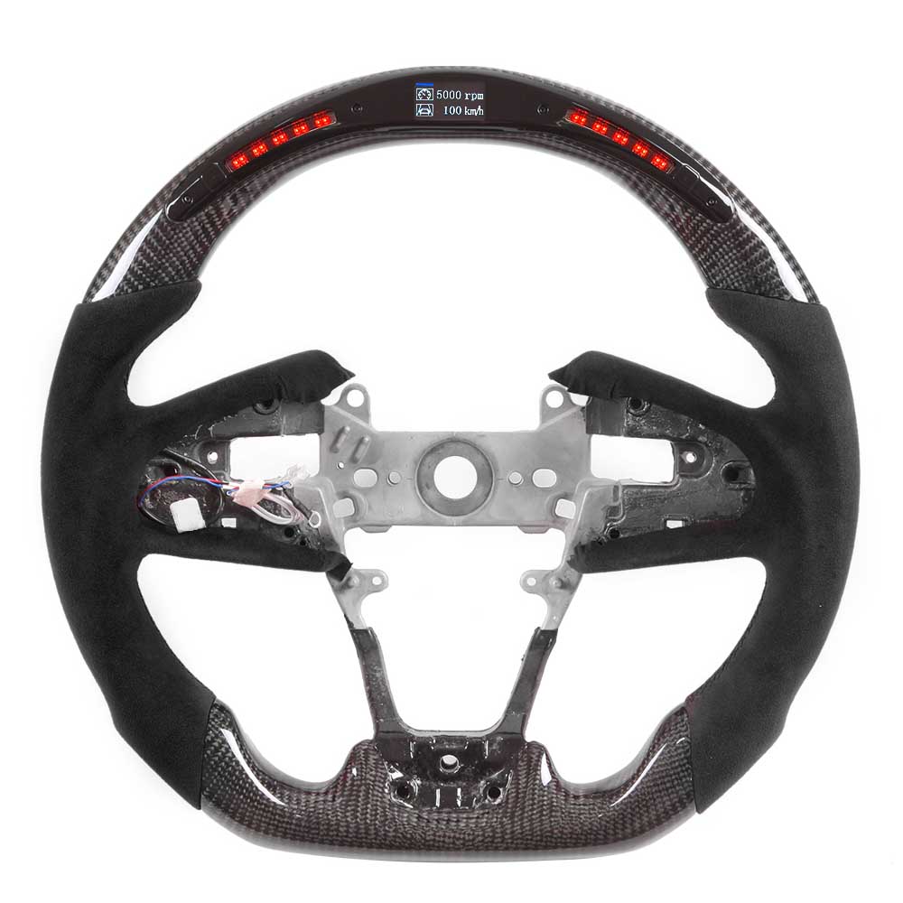Vicrez Carbon Fiber Steering Wheel+ LED vz102399 | Honda Civic 2016-2022