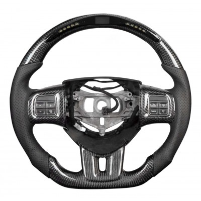 Vicrez Carbon Fiber Steering Wheel+ LED vz102507 | Dodge Charger 2011-2014