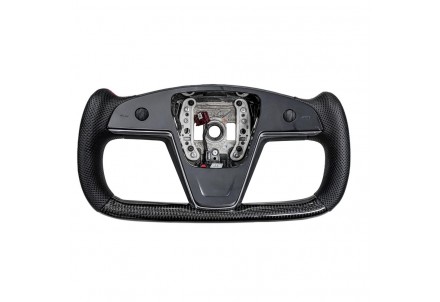 Vicrez Carbon Fiber Yoke style Steering Wheel vz105240 | Tesla Model Y