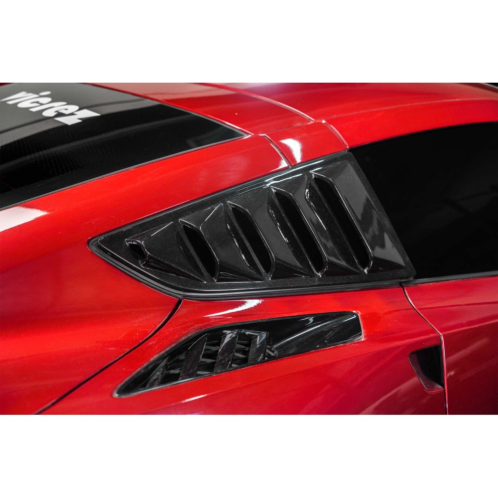 Vicrez LV Style Quarter Window Louvers vz100956 | Chevrolet Corvette C7 2014-2019