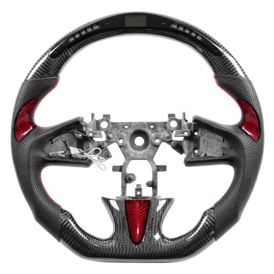 Vicrez Custom Carbon Fiber Steering Wheel +LED Dash vz102148 | Infiniti Q50 2013-2016