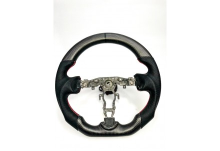 Vicrez Custom OEM Carbon Fiber Steering Wheel vz101790 | Nissan 370z 2009-20220 | Maxima 2009-2014 | Sentra 2016-2019 | Juke 2010-2018 | Ring: Black / Material: Matte Carbon Fiber / Stitching: Red / Hand Grips: Black Leather