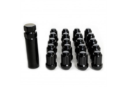 Vicrez Black Spline Lug Nut Kit - 14mm x 1.5 - Set of 20 vzn122136 | Chrysler 300 2005-2023