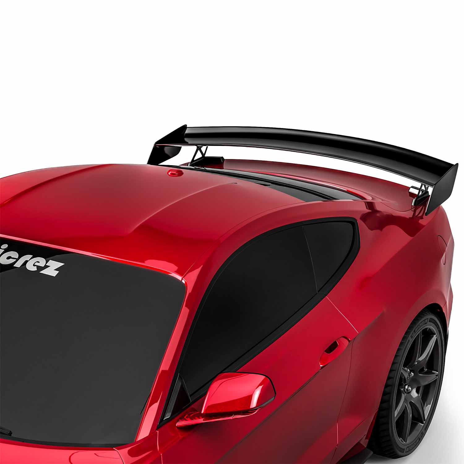 Vicrez GT500 Gloss Carbon Fiber Track Pack Rear Wing Spoiler vz102445