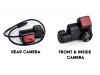 Vicrez Iris vzi104 Dash car cam w/ triple adjustable front, inside, and rear cameras, 4K, WiFi, GPS, and G-Sensor