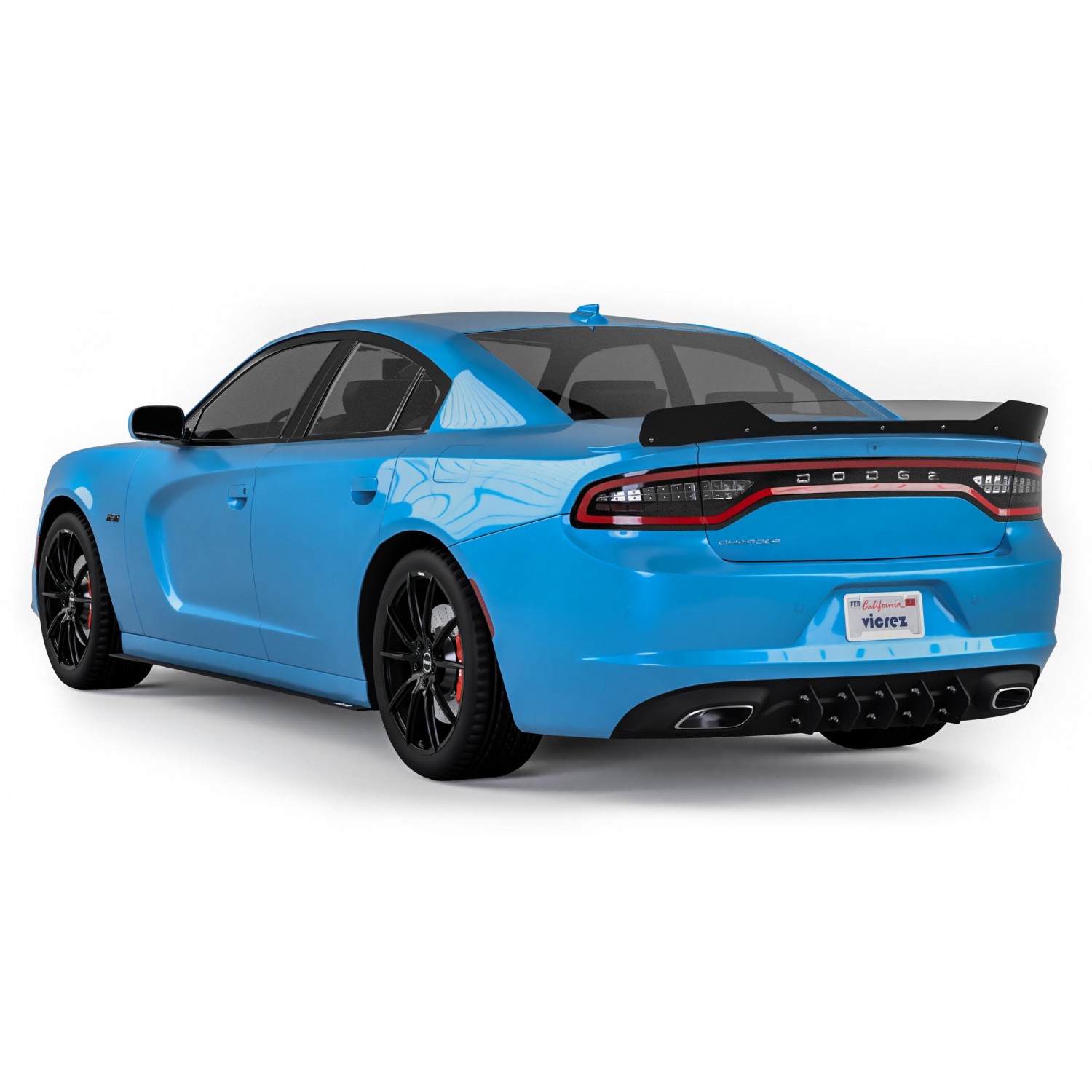 Vicrez LV Style Rear Diffuser Add-on vz101078 | Dodge Charger 2015 