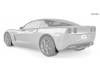 Vicrez Mud Flaps Front and Rear vz101769 | Chevrolet Corvette C6 2005-2013