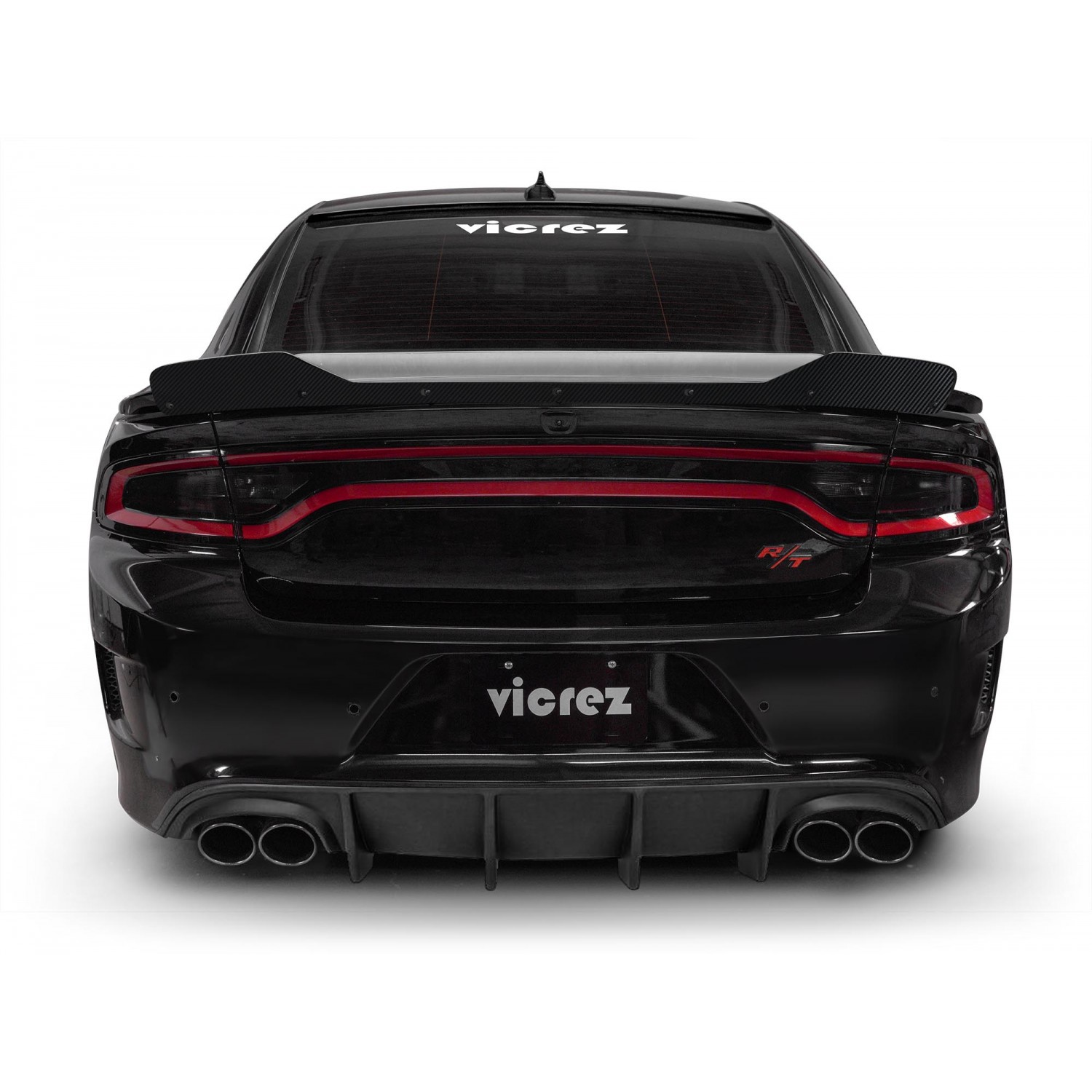 Vicrez QUAD Style Rear Dodge 2015-2023 Diffuser Charger vz101817 