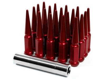 Vicrez Red Spike Lug Nut Kit 14mm x 1.5 (Set of 20) vzn118508