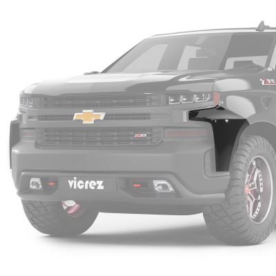 Vicrez Replacement Front Bumper Outer Filler, Driver Side vz104490 for Chevrolet Silverado 2019-2021