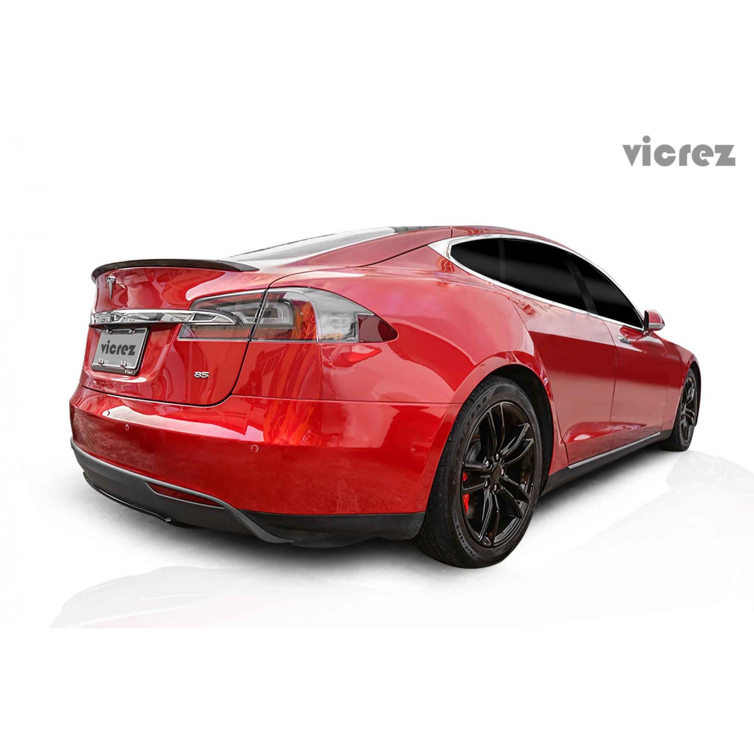 Vicrez Tesla Model S 2012 2016 Matte Carbon Fiber Rear Wing
