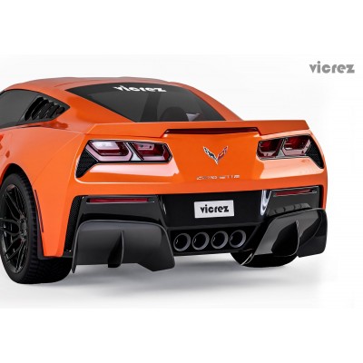 Vicrez Vesper Rear Diffuser vz101420 | Chevrolet Corvette C7 2014-2019