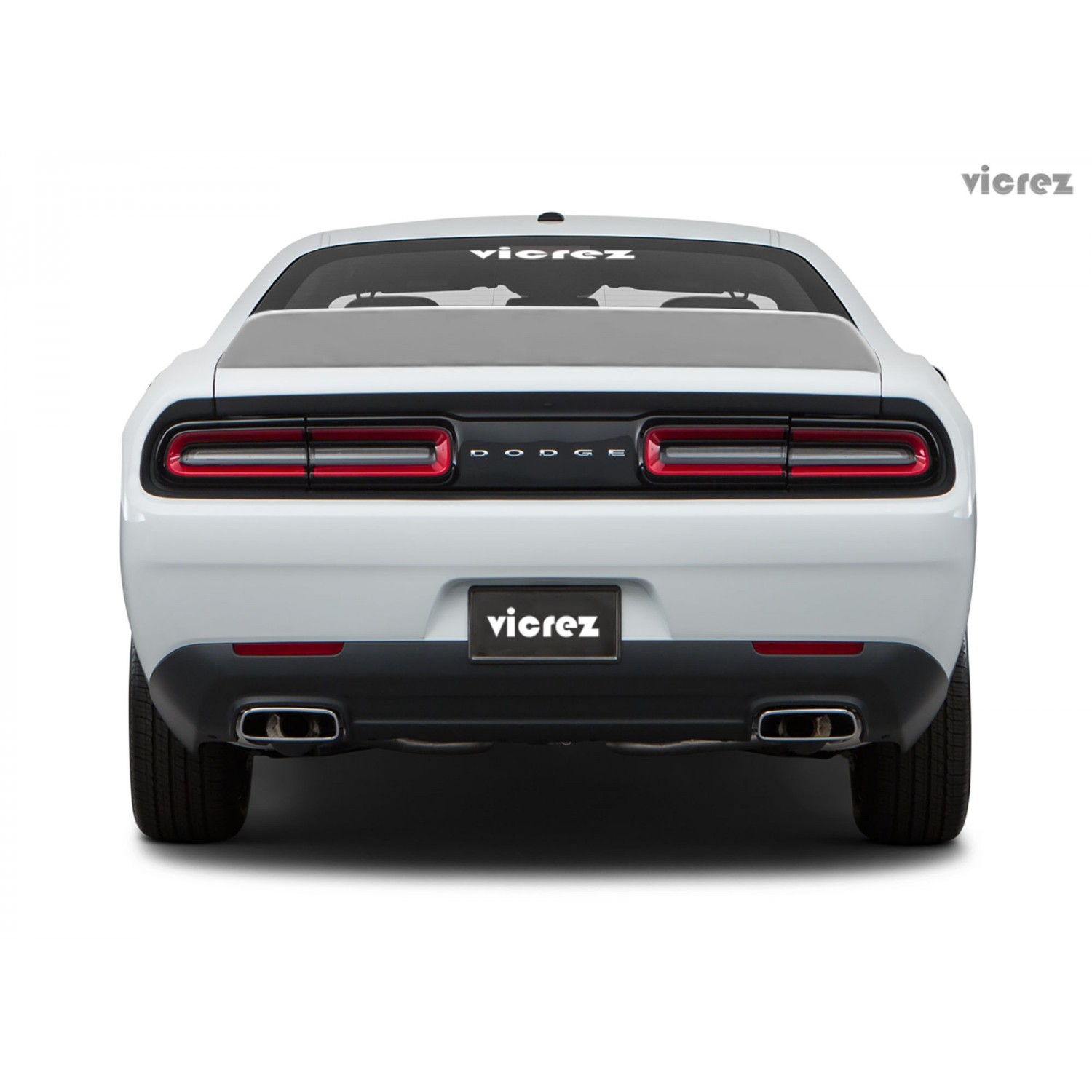 thumbnail image 2 of Flush Mount Trunk Spoiler Wing For 2008–2018 Dodge Challenger – SRT Style, Black Primed By RacerInnovation 2 of 5