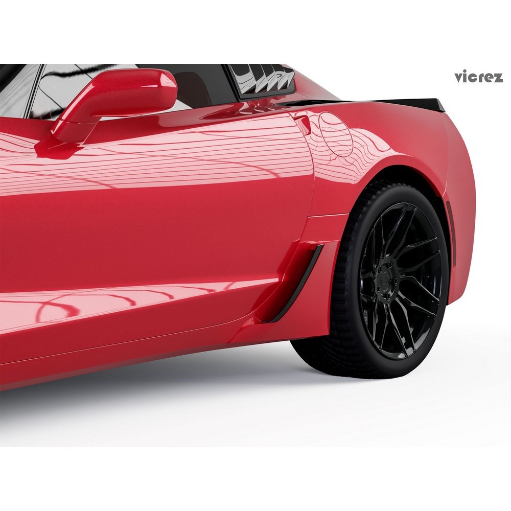 Vicrez Z06 Rear Rocker Lower Brake Scoop Vents vz101404 | Corvette C7 Stingray 2014-2019