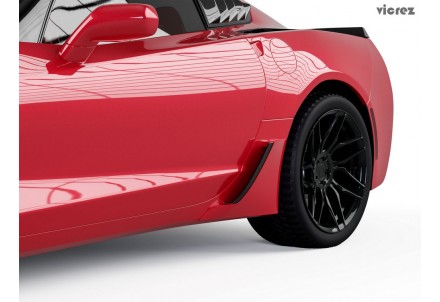 Vicrez Z06 Rear Rocker Lower Brake Scoop Vents vz101404 | Corvette C7 Stingray 2014-2019