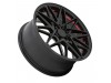 Ruff CLUTCH GLOSS BLACK With MACHINED RED INNER LIP Wheel (18
