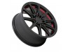 Ruff THROTTLE GLOSS BLACK With MACHINED RED INNER LIP Wheel (17